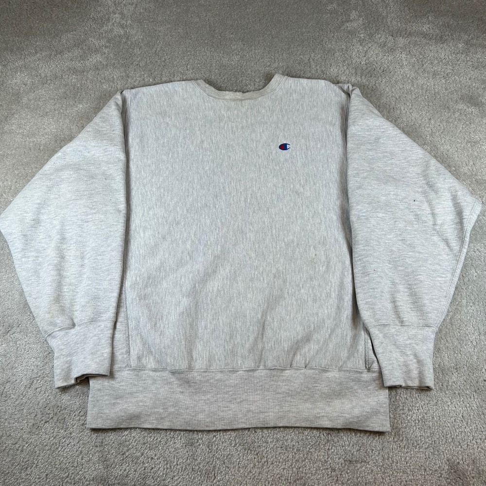 Vintage 90s Champion Reverse Weave Sweatshirt Mens XL Gray Made in USA Crewneck